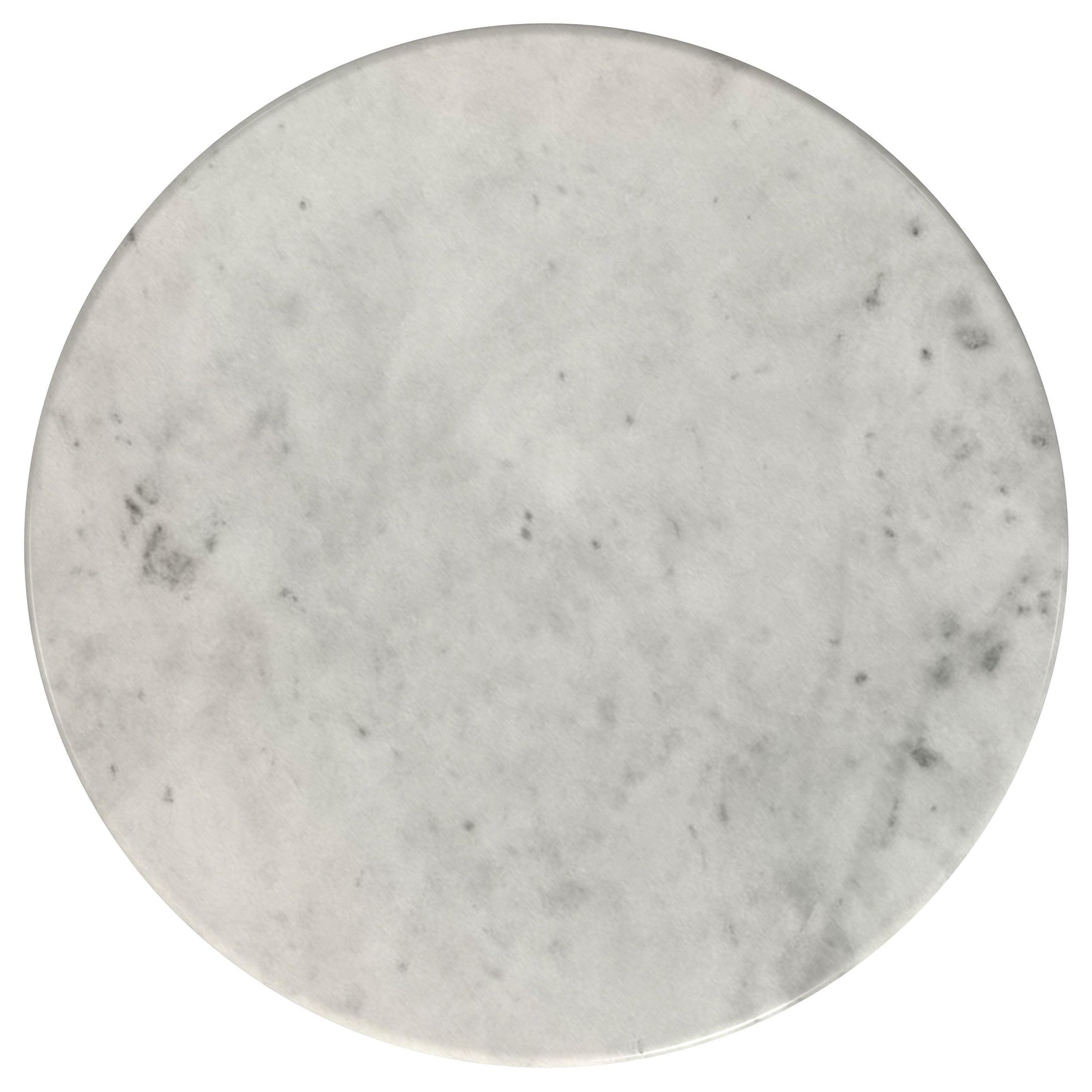 Hermas White Round Genuine Marble Top Metal End Side Table - Ornate Home