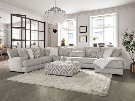 Hermiston Gray Sectional w/ Armless Chair - Ornate Home