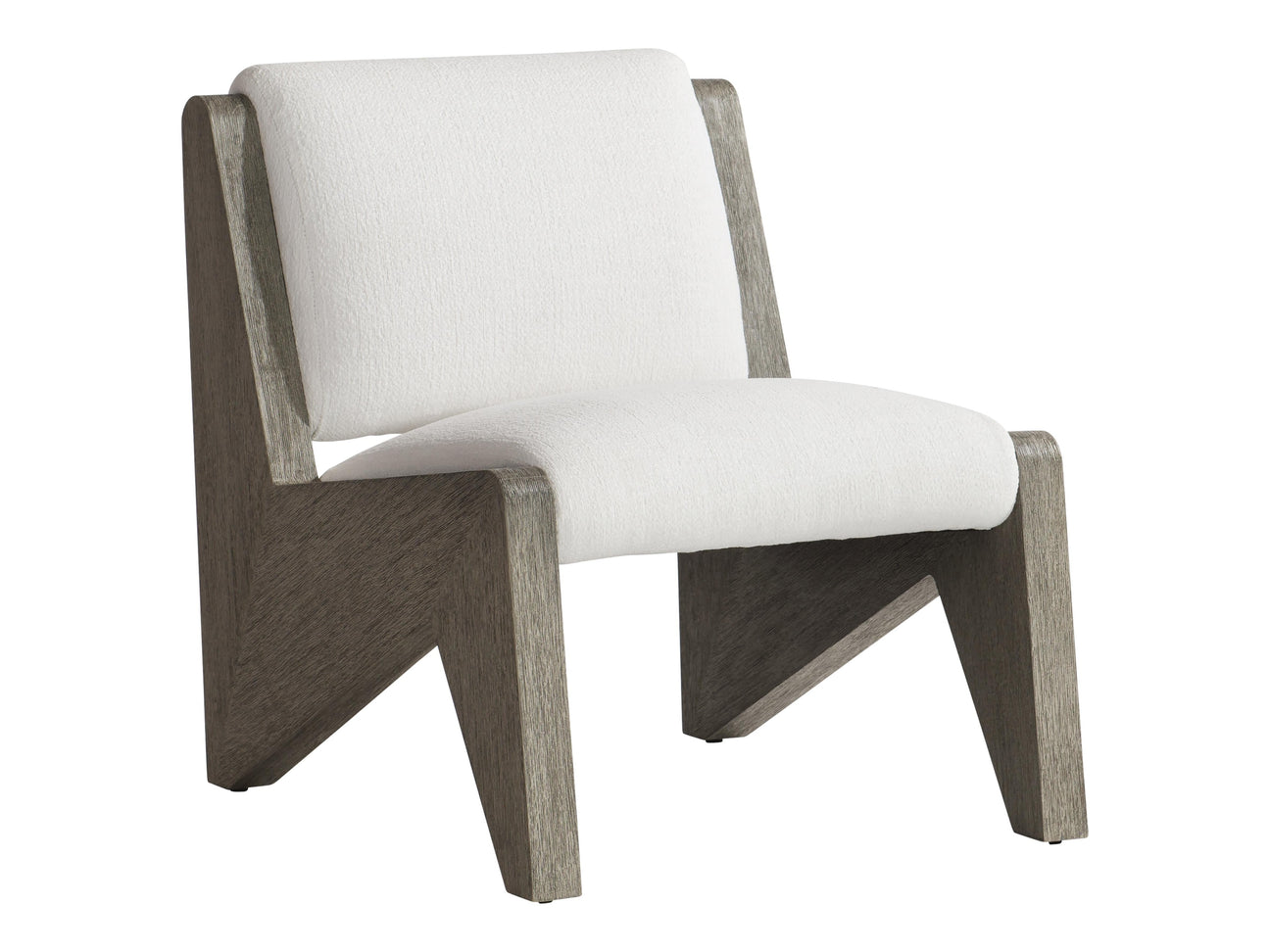 Hermosa Weathered Teak/White/Cream Outdoor Chair - Ornate Home