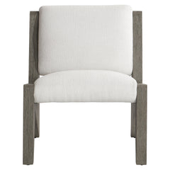 Hermosa Weathered Teak/White/Cream Outdoor Chair - Ornate Home