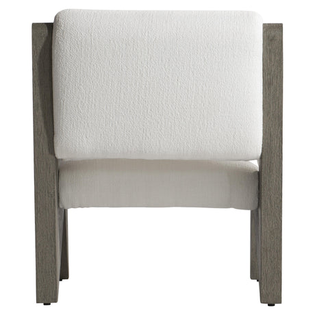 Hermosa Weathered Teak/White/Cream Outdoor Chair - Ornate Home