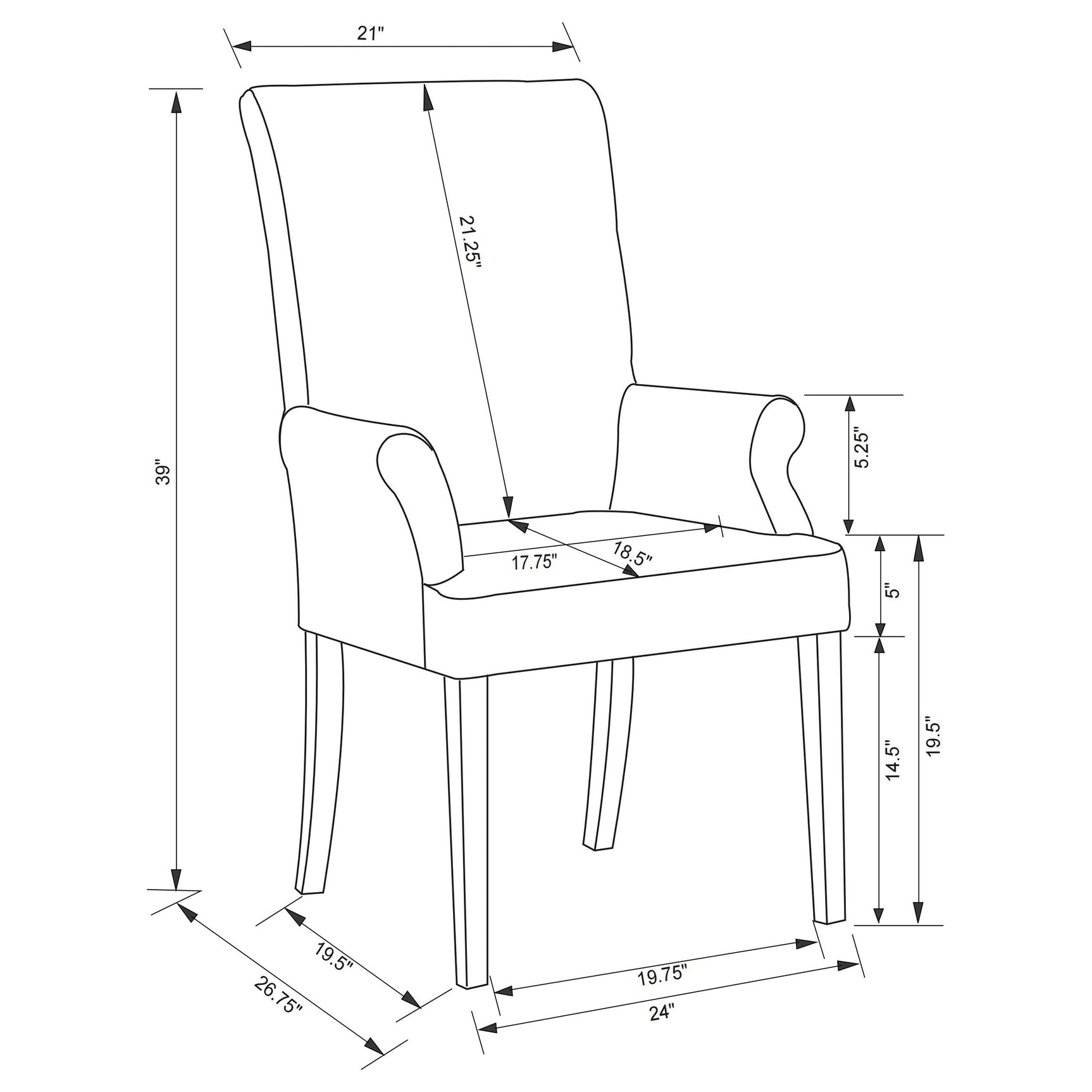 Herran Beige Upholstered Arm Chair - Ornate Home