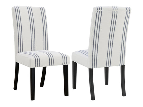 Herran Beige Upholstered Dining Side Chair (Set of 2) - Ornate Home