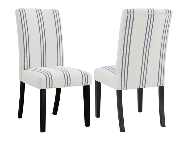 Herran Beige Upholstered Dining Side Chair (Set of 2) - Ornate Home