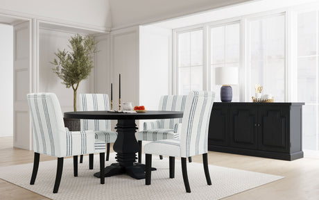 Herran Beige Upholstered Dining Side Chair (Set of 2) - Ornate Home