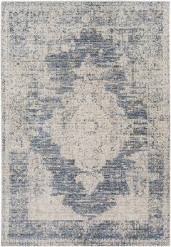 Herricks Denim Medallion Area Rug - Clearance - Ornate Home