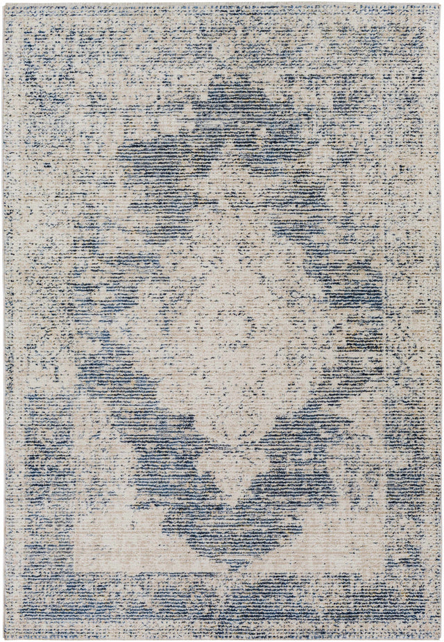 Herricks Denim Medallion Area Rug - Clearance - Ornate Home