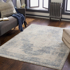 Herricks Denim Medallion Area Rug - Clearance - Ornate Home