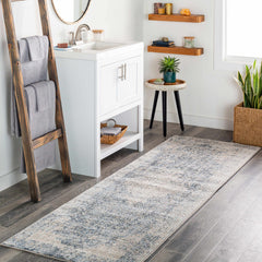 Herricks Denim Medallion Area Rug - Clearance - Ornate Home
