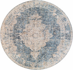 Herricks Denim Medallion Area Rug - Clearance - Ornate Home