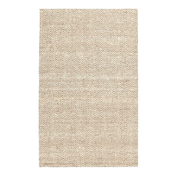 Herringbone Chenille Ivory/Natural Rug - Ornate Home