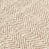 Herringbone Chenille Ivory/Natural Rug - Ornate Home