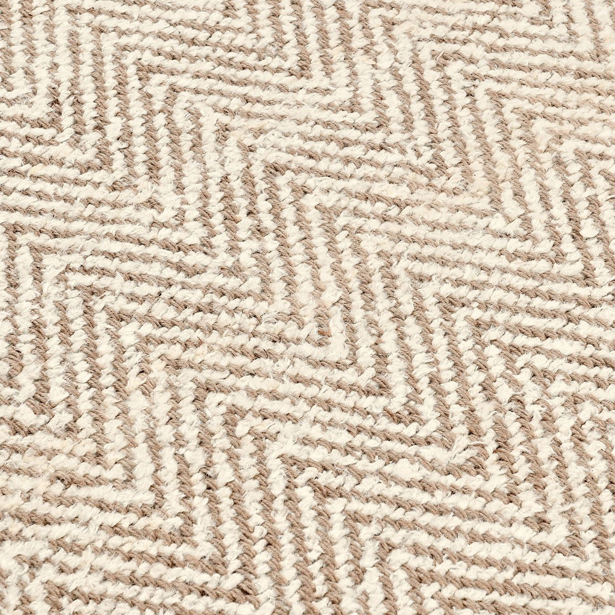 Herringbone Chenille Ivory/Natural Rug - Ornate Home
