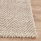 Herringbone Chenille Ivory/Natural Rug - Ornate Home