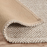 Herringbone Chenille Ivory/Natural Rug - Ornate Home