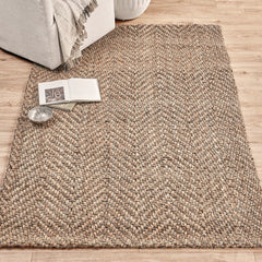 Herringbone Natural Rug - Ornate Home