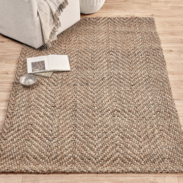 Herringbone Natural Rug - Ornate Home