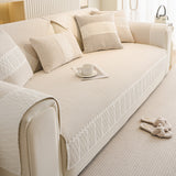 Herringbone Sofa Protector Cover, Non-Slip Couch Cover for Seat, Back & Arms - Ornate Home