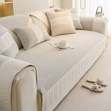 Herringbone Sofa Protector Cover, Non-Slip Couch Cover for Seat, Back & Arms - Ornate Home