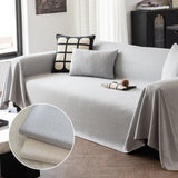 Herringbone Textured Sofa Throw Blanket, Durable Pet Friendly Modern Couch Slipcover - Ornate Home