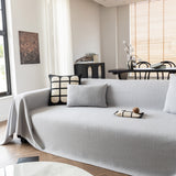 Herringbone Textured Sofa Throw Blanket, Durable Pet Friendly Modern Couch Slipcover - Ornate Home