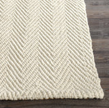 Herringbone Wool Ivory 6'x9' Rug