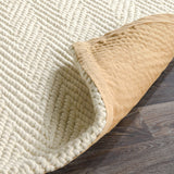 Herringbone Wool Ivory 6'x9' Rug