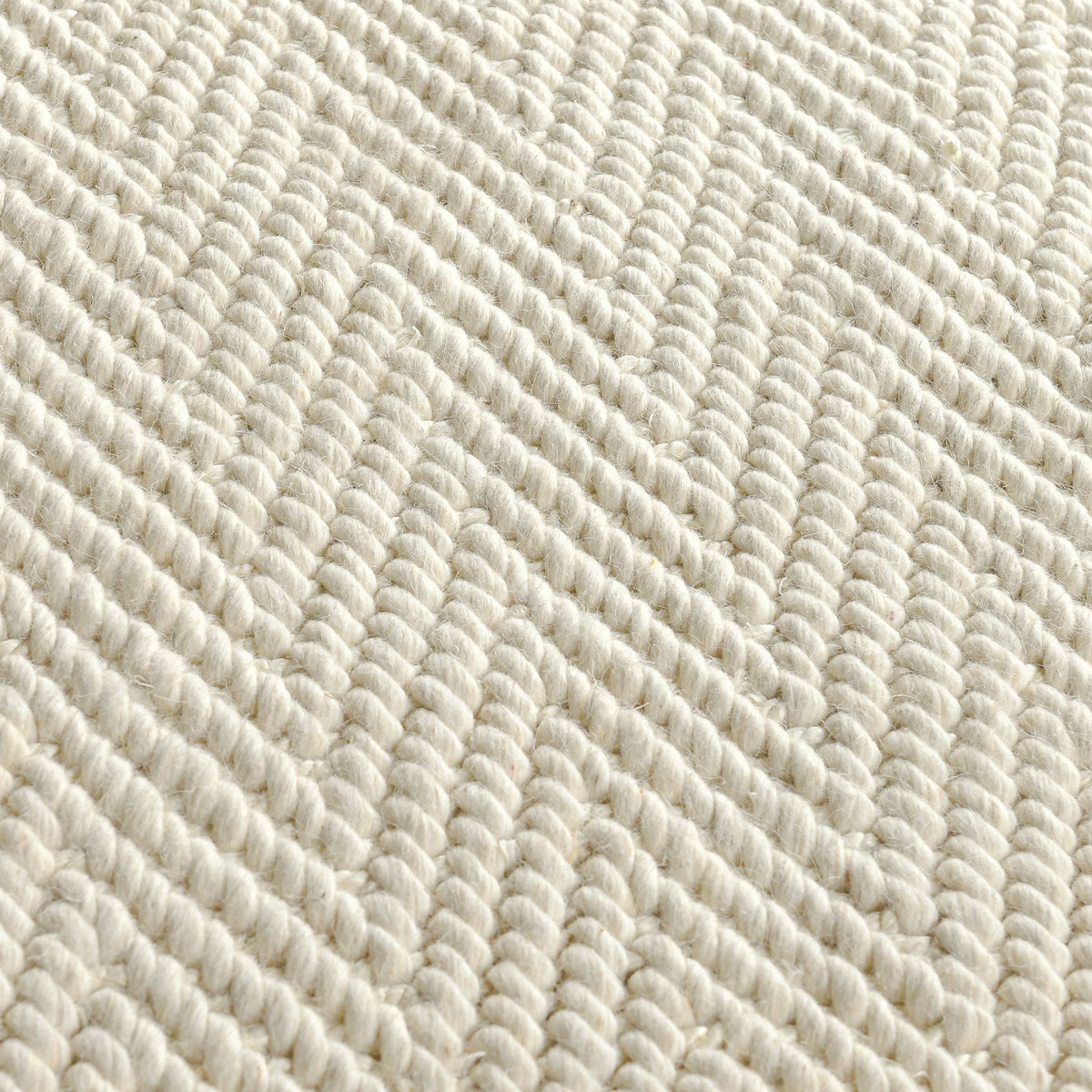 Herringbone Wool Ivory 6'x9' Rug