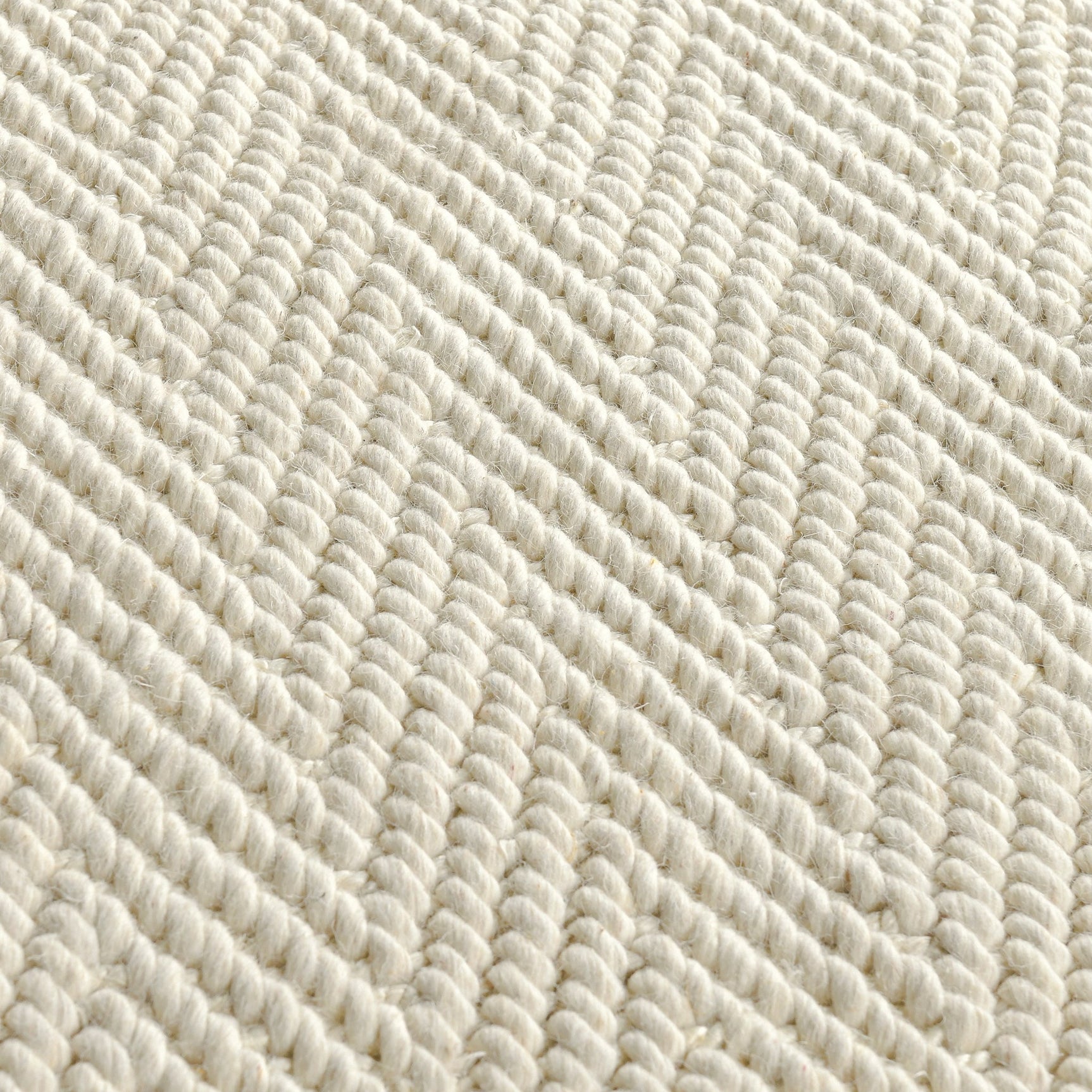 Herringbone Wool/Jute Ivory Rug - Ornate Home