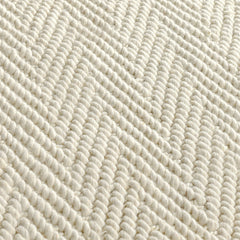 Herringbone Wool/Jute Ivory Rug - Ornate Home