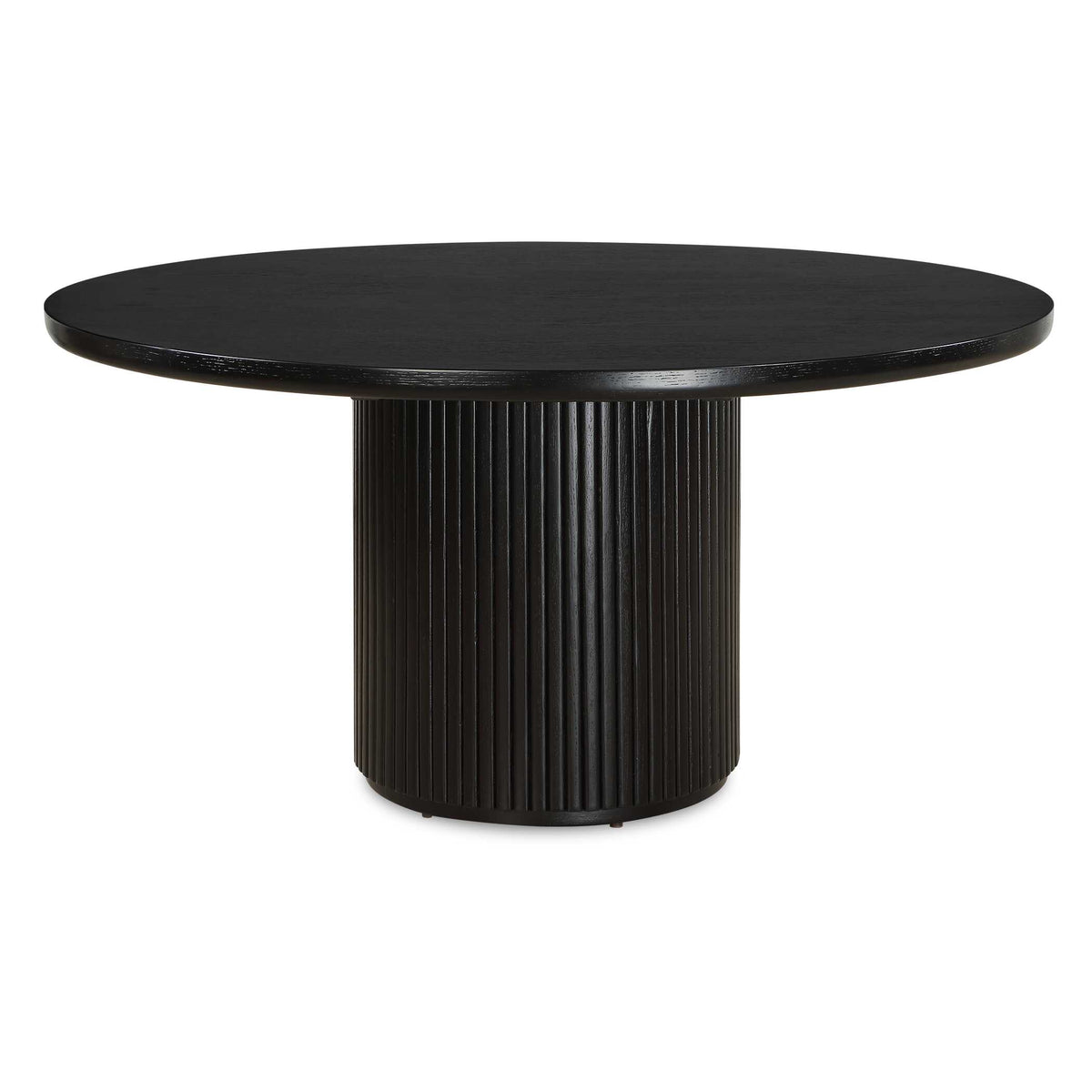 Hersch Black Round Dining Table - Ornate Home