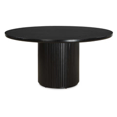 Hersch Black Round Dining Table - Ornate Home