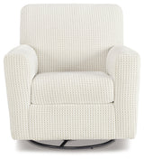 Herstow Ivory Swivel Glider Accent Chair (Online Special Price) - Ornate Home