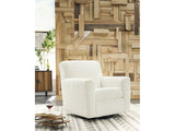 Herstow Ivory Swivel Glider Accent Chair - Ornate Home