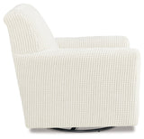 Herstow Ivory Swivel Glider Accent Chair - Ornate Home