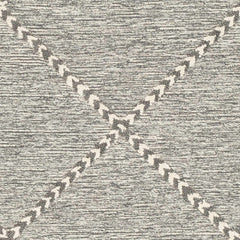 Hertfordshire Gray Trellis Tassel Wool Rug - Clearance - Ornate Home