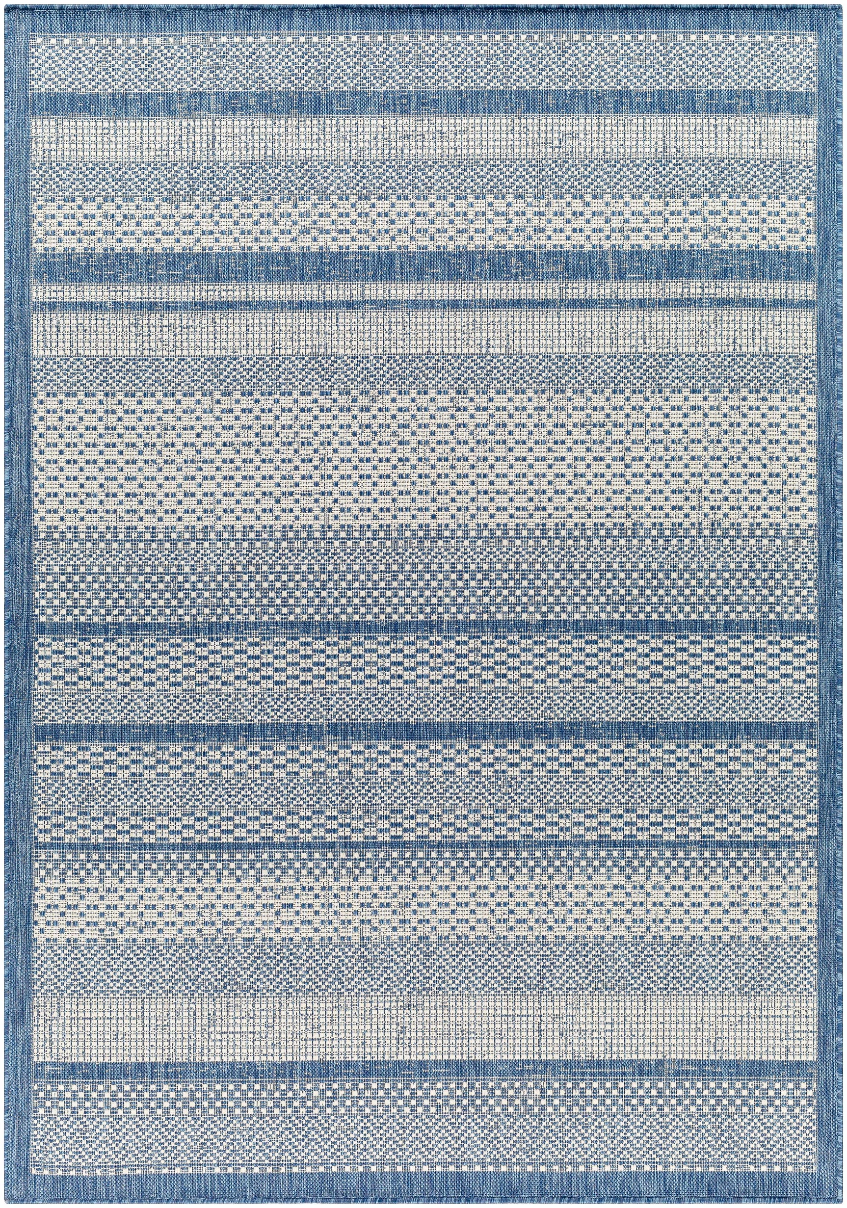 Hessa Blue Outdoor Area Rug - Clearance - Ornate Home