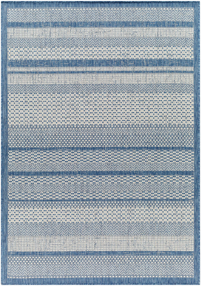 Hessa Blue Outdoor Area Rug - Clearance - Ornate Home