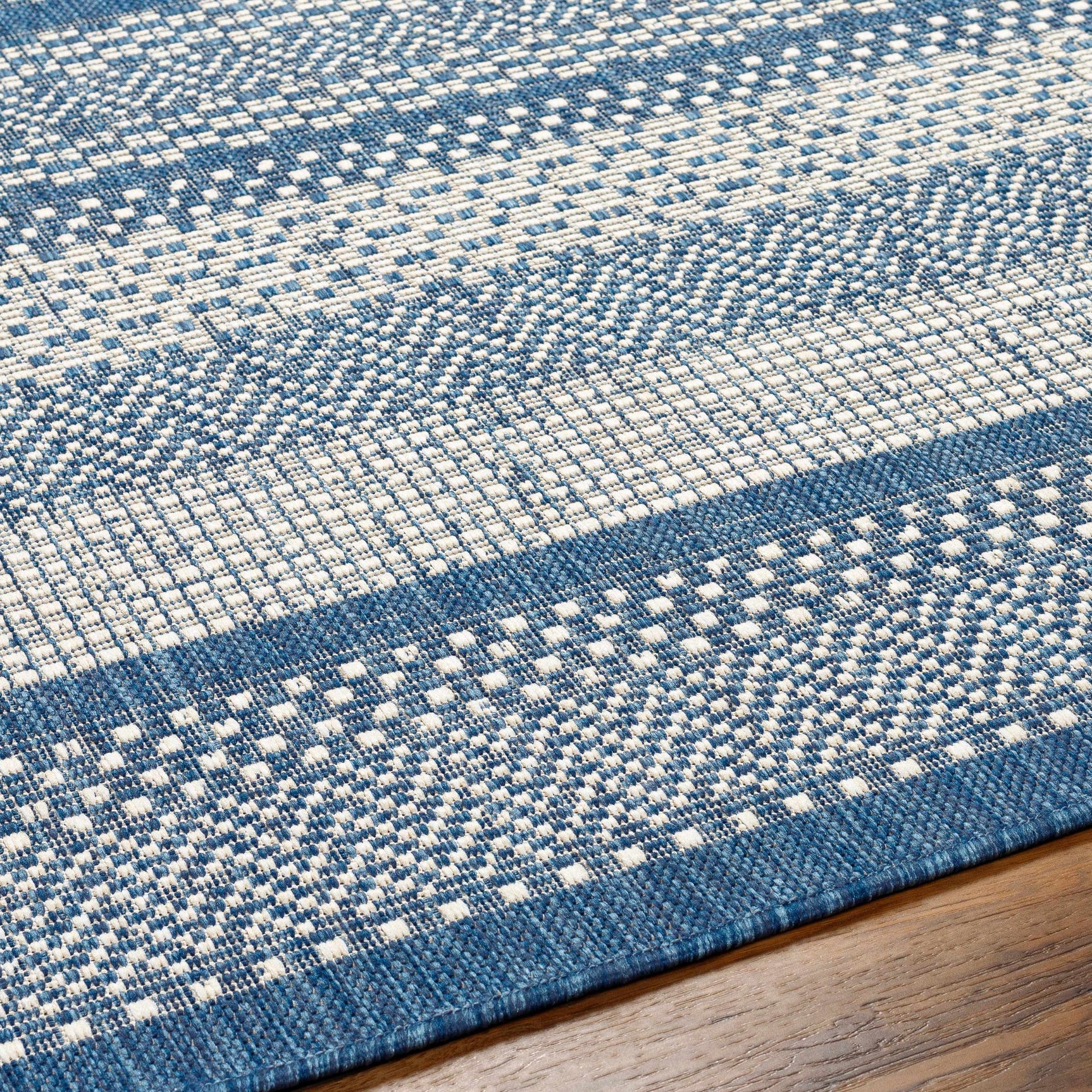 Hessa Blue Outdoor Area Rug - Clearance - Ornate Home