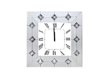 Hessa Mirrored & Faux Rhinestones Wall Clock - Ornate Home