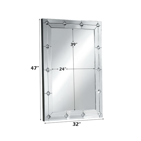 Hessa Mirrored & Faux Rhinestones Wall Decor - Ornate Home