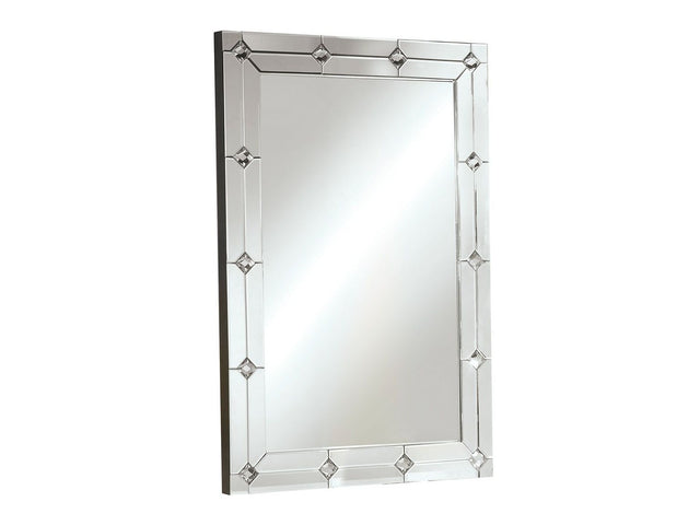 Hessa Mirrored & Faux Rhinestones Wall Decor - Ornate Home