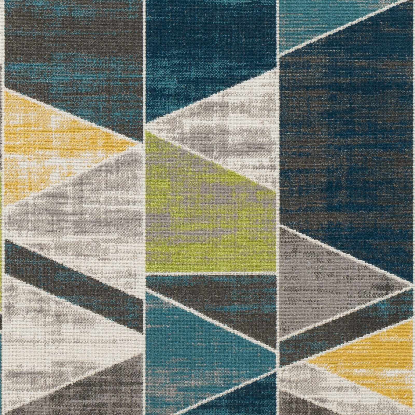 Hessel Green Triangles Area Rug - Clearance - Ornate Home