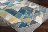 Hessel Green Triangles Area Rug - Clearance - Ornate Home