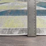Hessel Green Triangles Area Rug - Clearance - Ornate Home