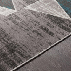 Hessel Green Triangles Area Rug - Clearance - Ornate Home