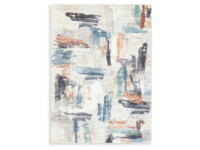 Hessland Multi 5' x 7' Washable Rug - Ornate Home