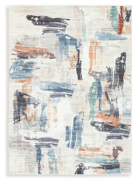 Hessland Multi 8' x 10' Washable Rug - Ornate Home