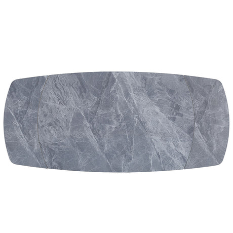 Hester Ceramic Top/Black Dining Table - Ornate Home