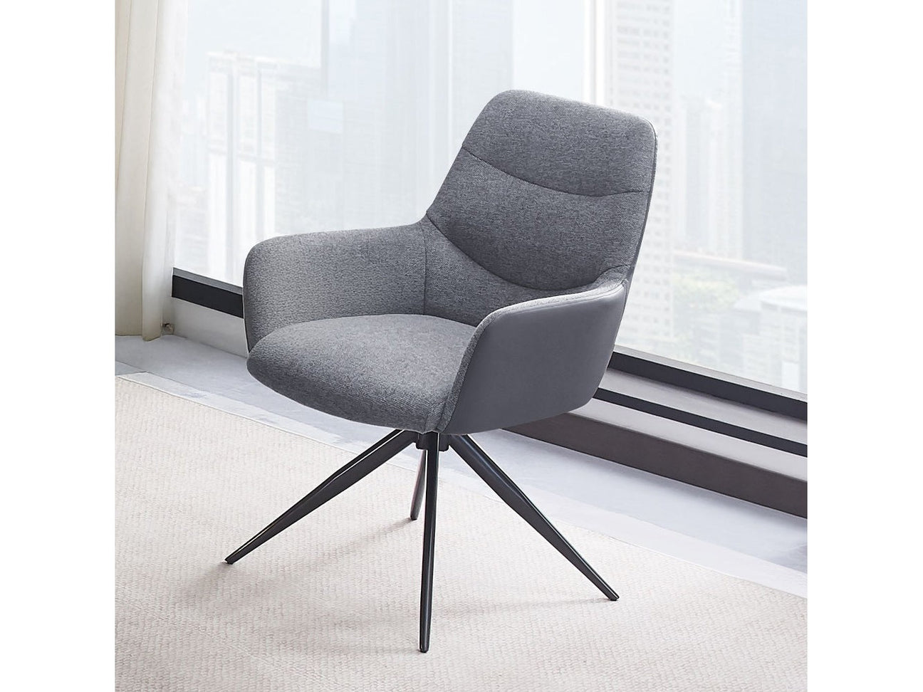 Hester Gray Arm Chair (Set of 2) - Ornate Home